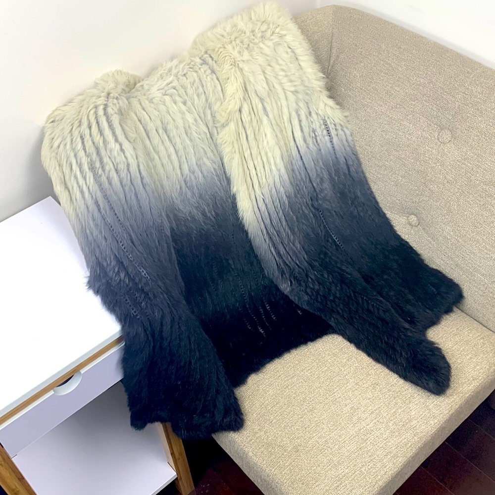 Fur vest - rabbit - good used condition